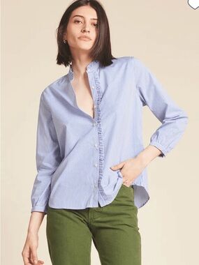 BNWT Trovata Bird of Paradis Helena Stripe Shirt XS $228